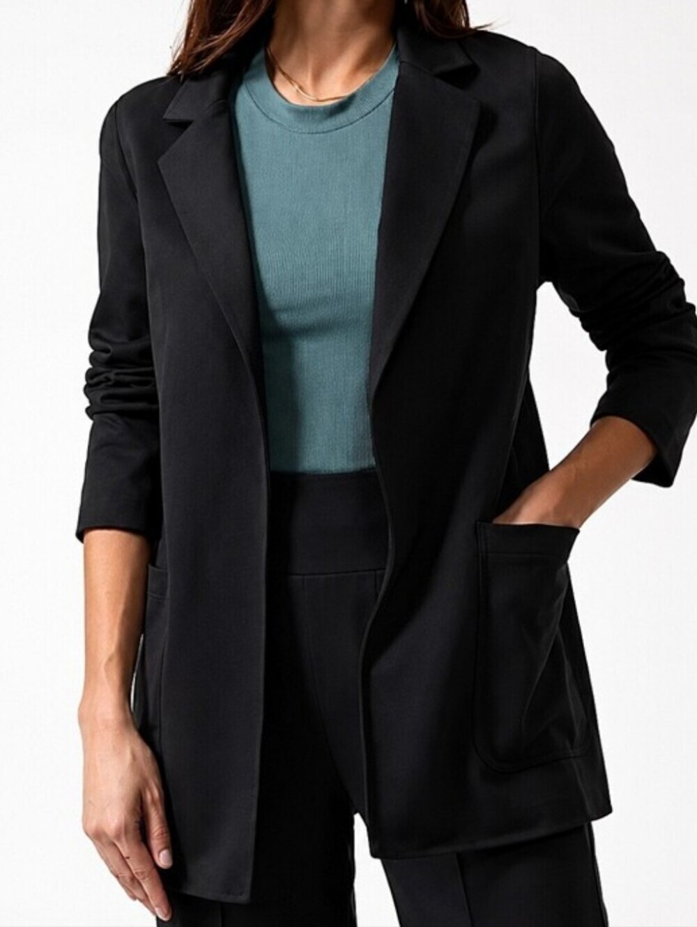 Athleta Eastbound Black Blazer Size 8.